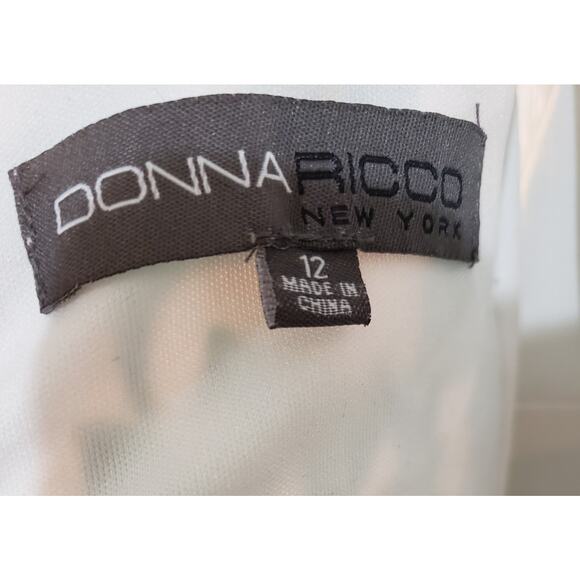 Donna Ricco size 12 mint organza green dress - Picture 3 of 4